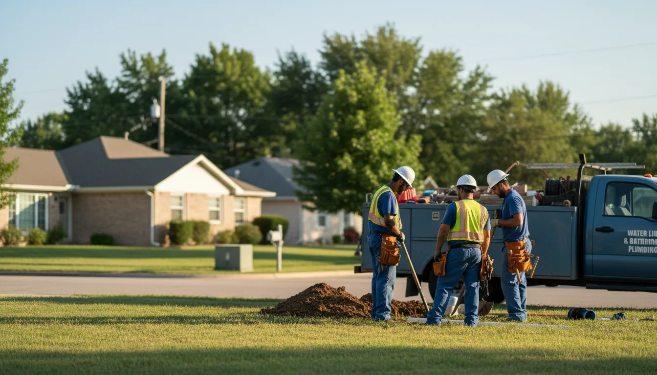 Residential water line and bathroom plumbing service in Walton, IN